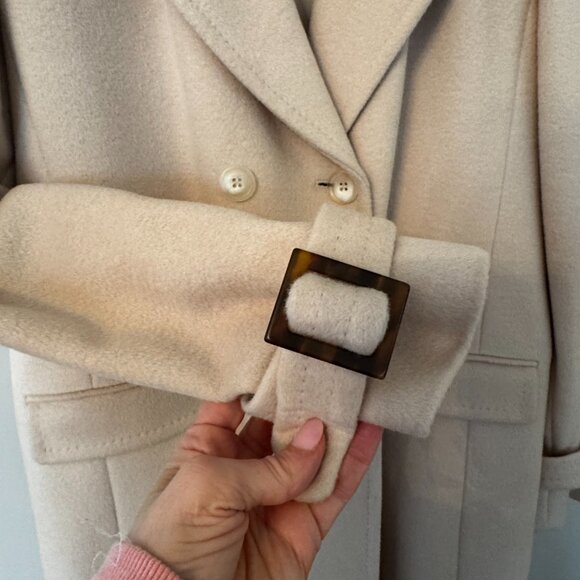 Vintage Facconable Wool Angora Cashmere Blend Coat Size Large Old Money - Picture 9 of 9